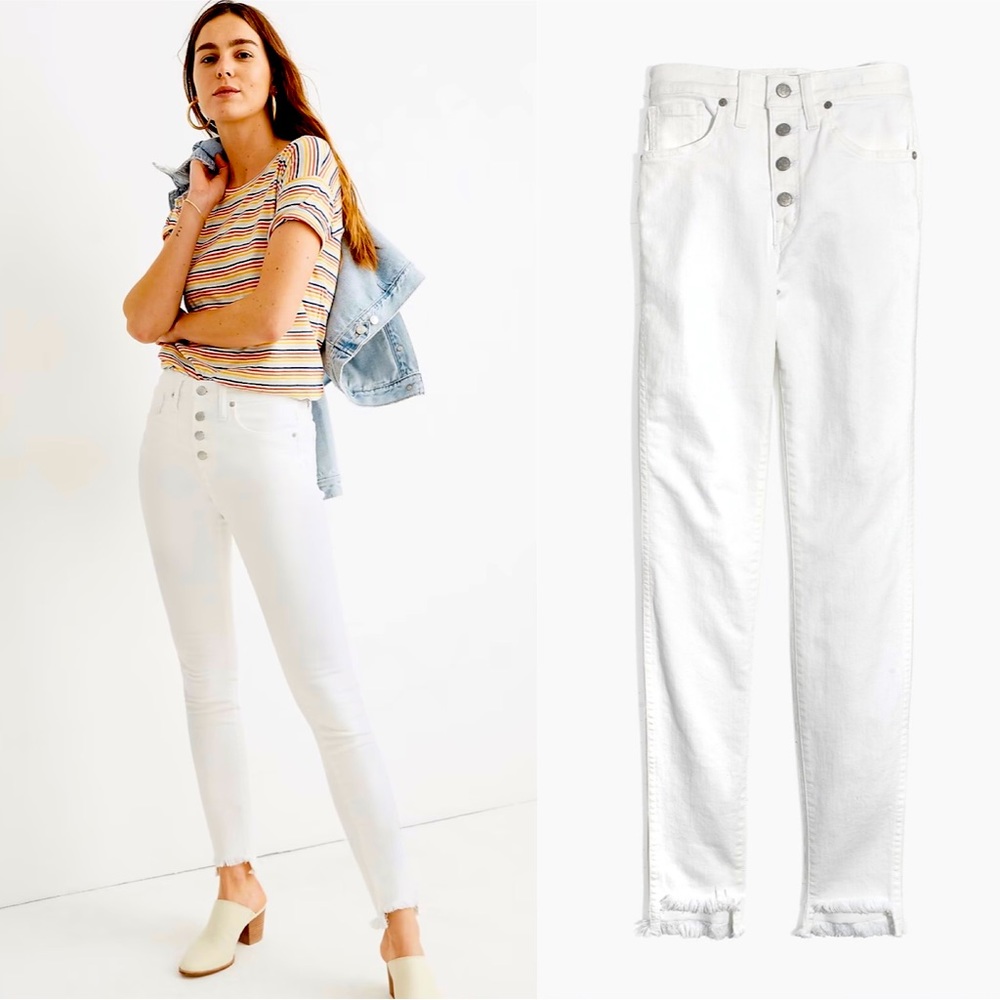 NWOT Madewell 10" High-Rise Skinny Jeans with Step Hem